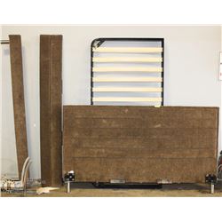 NEW BROWN FABRIC KING SIZE FRAME W/ SLATS