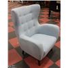 Image 2 : SHOWHOME LIGHT BLUE FABRIC WING BACK PARLOUR