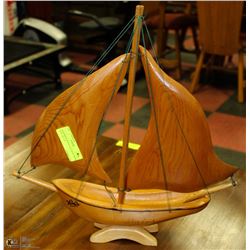 HANDMADE WOOD SAIL BOAT FROM PONT- AL- LA -
