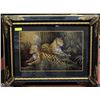 Image 1 : LARGE LEOPARD FRAMED PRINT SIGNED BY