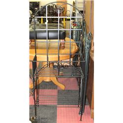 WROUGHT IRON BAKERS RACK