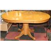 OAK PEDESTAL TABLE