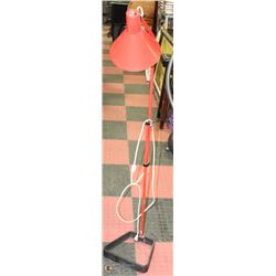 RED METAL FLOOR LAMP