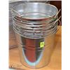 LOT OF 6 GALVANIZED PAILS