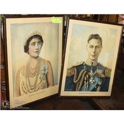 PAIR OF VINTAGE ROYALTY PAINTINGS BY DOROTHY