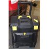 Image 1 : TOOLBOX ON WHEELS AND BOX OF FISHING LURES ETC