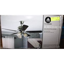 HOMETRENDS 44" DUAL MOUNTING CEILING FAN