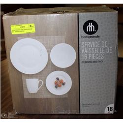 HOMETRENDS 16PC DINNERWARE SET ,BISTRO ROUND