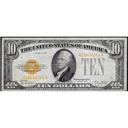 1928 $10 Gold Certificate Note