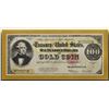 Image 3 : Framed 1922 $100 Gold Certificate Note