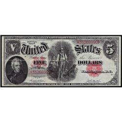 1907 $5 Woodchopper Legal Tender Note