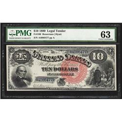 1880 $10 Legal Tender Note Fr. 106 PMG Choice Uncirculated 63