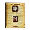 Image 2 : 1884-O $1 Morgan Silver Dollar Coin with Christopher "kit" Carson Stamp