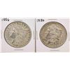 Image 1 : Lot of (2) 1886 $1 Morgan Silver Dollar Coins