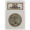 Image 1 : 1923 $1 Peace Silver Dollar Coin NGC MS65