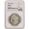 Image 1 : 1881-S $1 Morgan Silver Dollar Coin NGC MS64