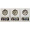 Image 2 : Lot of (3) 1922 $1 Peace Silver Dollar Coins NGC MS63