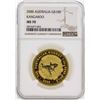 Image 1 : 2000 Australia $100 Kangaroo Gold Coin NGC MS70