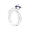 Image 4 : 14KT White Gold Ladies 0.90ct Sapphire and Diamond Ring