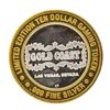 Image 2 : .999 Fine Silver Gold Coast Las Vegas $10 Casino Limted Edition Gaming Token