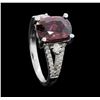 Image 4 : 14KT White Gold 4.21ct Pink Zircon and Diamond Ring