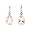 Image 1 : 14KT White Gold Ladies 2.90ctw Morganite and Diamond Earrings