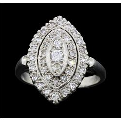 Platinum 0.64ctw Diamond Ring