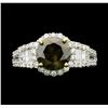 Image 1 : 14KT White Gold 2.23ctw Black Diamond Ring