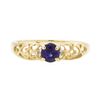 Image 1 : 14KT Yellow Gold Lady's 0.50ct Sapphire and Diamond Ring