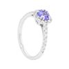 Image 3 : 14KT White Gold 0.62ct Tanzanite and Diamond Ring