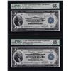 Image 5 : Lot of (4) Consecutive 1918 $1 Federal Reserve Bank Notes Boston PMG 65EPQ