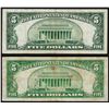 Image 2 : Lot of (2) 1928 $5 Legal Tender Notes