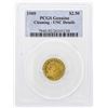 Image 1 : 1909 $2 1/2 Indian Head Quarter Eagle Gold Coin PCGS Genuine UNC Details
