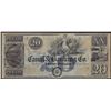 Image 1 : 1800's $20 Canal & Banking Co. New Orleans Obsolete Note