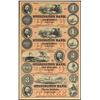 Image 3 : Framed Uncut Sheet of 1800's $1/1/2/3 Stonington Bank CT Obsolete Notes
