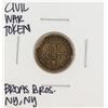 Image 1 : 1863 Civil War Token Broas Bro One Country New York