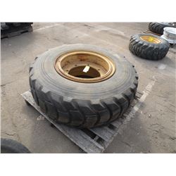 Used tire & rim off Cat 916 wheel loader