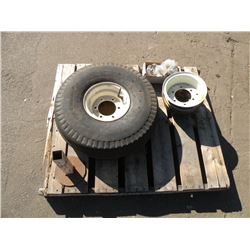 pallet w/tire & rim & misc