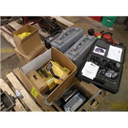 pallet of Geiger counters & air quality safety meters