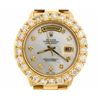Image 1 : ROLEX: 18kt yellow gold Rolex Oyster Perpetual Day-Date wristwatch; Mother of Pearl dial with diamon