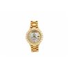 Image 2 : ROLEX: 18kt yellow gold Rolex Oyster Perpetual Day-Date wristwatch; Mother of Pearl dial with diamon