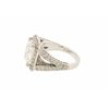 Image 2 : RING:  [1] Platinum ring set with a cut cornered rectangular modified brilliant (radiant) cut diamon