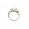 Image 4 : RING:  [1] Platinum ring set with a cut cornered rectangular modified brilliant (radiant) cut diamon