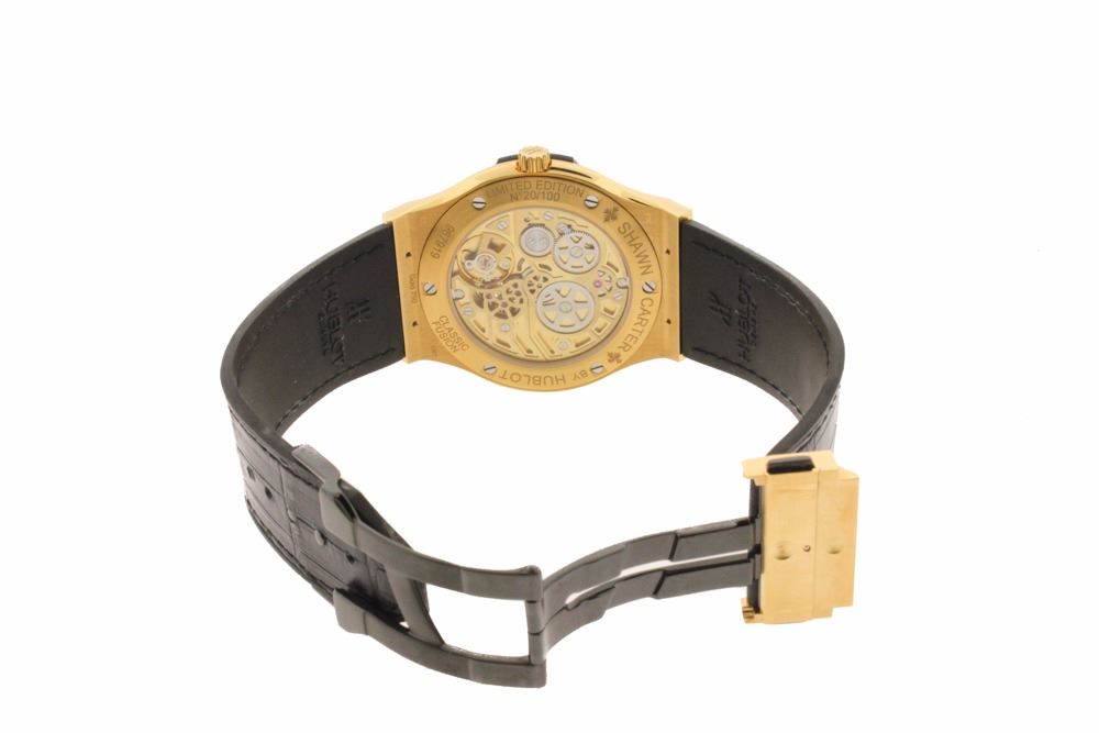 WATCH [1] 18KYG gents Shawn Carter by Hublot Classic Fusion Limited Edition automatic watch with a