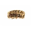 Image 1 : BRACELET:  [1] 10 karat yellow gold Cuban link chain bracelet; 20mms x 8 3/4''s; missing a figure 8 