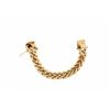 Image 2 : BRACELET:  [1] 10 karat yellow gold Cuban link chain bracelet; 20mms x 8 3/4''s; missing a figure 8 