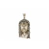 Image 1 : PENDANT:  [1] 14 karat white gold Jesus pendant set with 248 round diamonds, approx. 2.50 carats tot