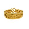 Image 1 : BRACELET: [1] 22kt yellow gold fancy link ID bracelet; ID plate set with raised lettering ''LUCKY'' 