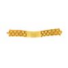 Image 3 : BRACELET: [1] 22kt yellow gold fancy link ID bracelet; ID plate set with raised lettering ''LUCKY'' 