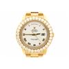 Image 1 : ROLEX: Men's 18ky Rolex Oyster Perpetual DayDate watch; aftermarket bezel set with (34) rb diamonds,